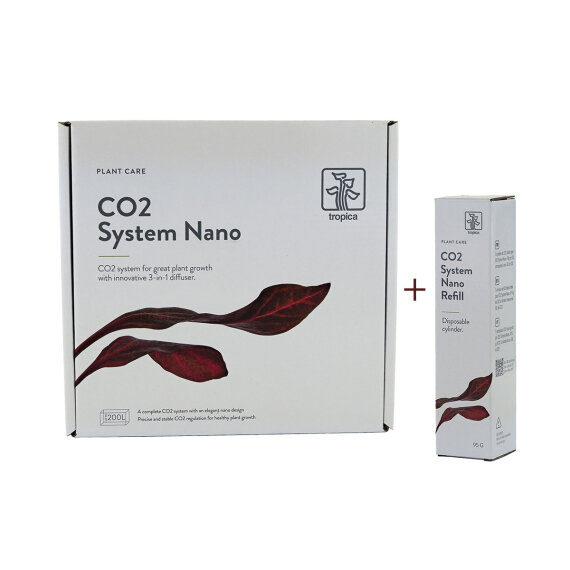 Komplette CO2-Anlage für Nanoaquarien 95 g CO2 mit insgesamt 2 Kartuschen