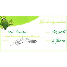 Geschenkgutschein für Aquarienpflanzen im Wert von...